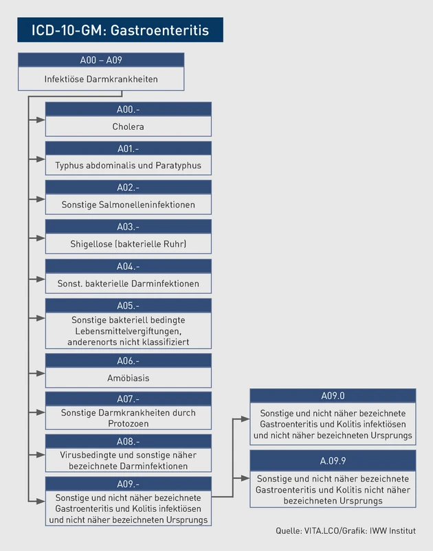 AAA_Grafik_ICD-10-Baum_Gastroenteritis.eps (© IWW Institut) AAA_Grafik_ICD-10-Baum_Gastroenteritis.eps (© IWW Institut)